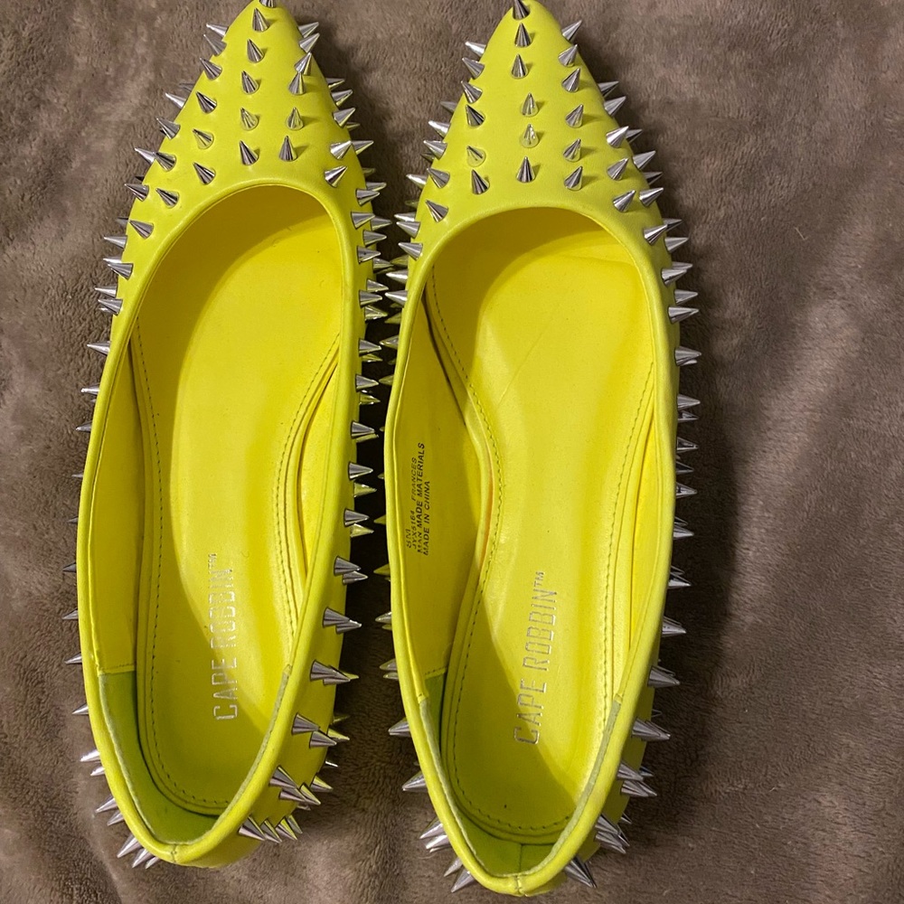 Neon green dress up shoes